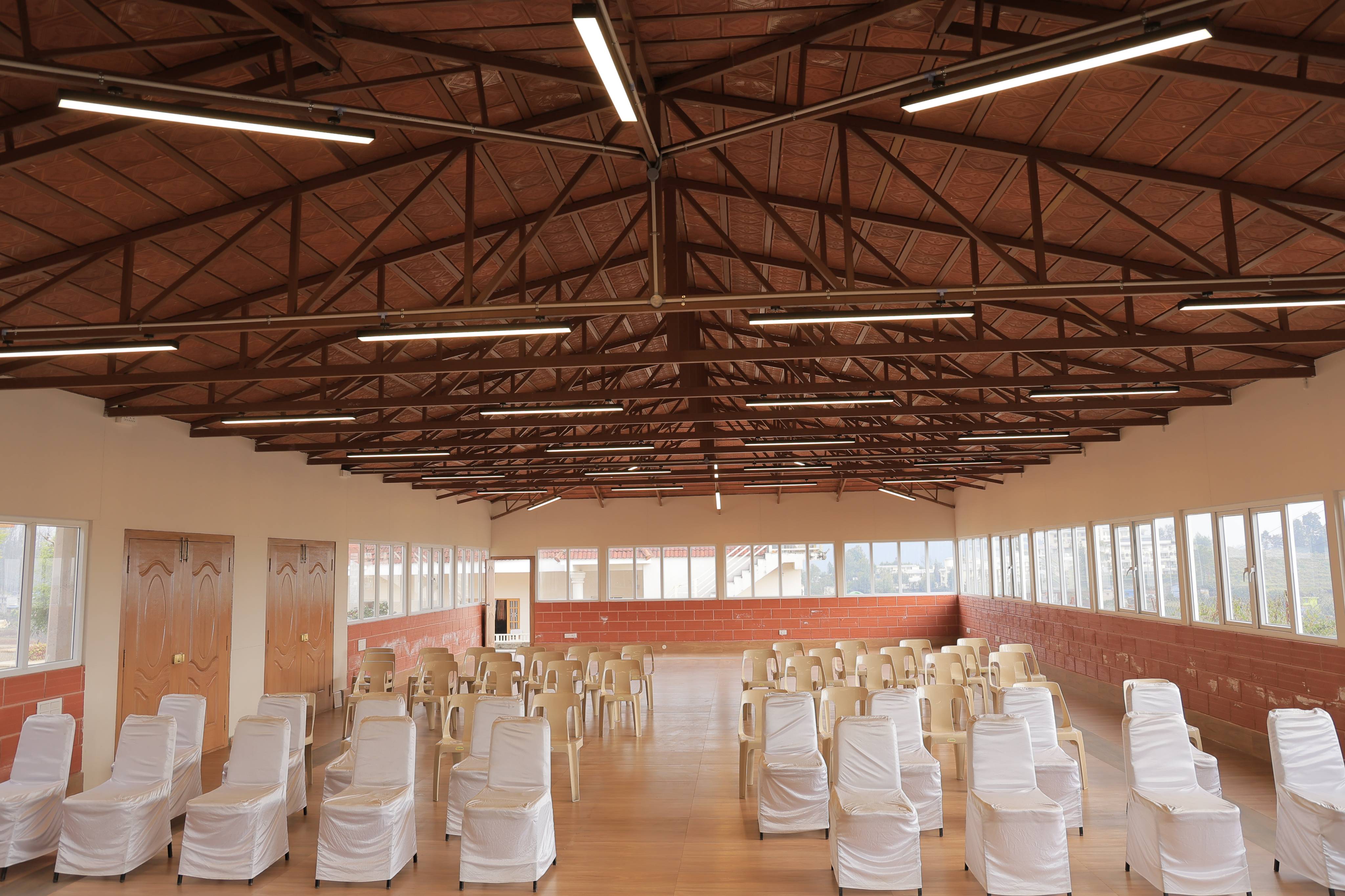 Luxury banquet hall for weddings, conferences, corporate events, and celebrations at the resort.